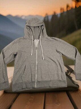 Divided by H&M Womens Gray Cotton Full Zip Hoodie Size L